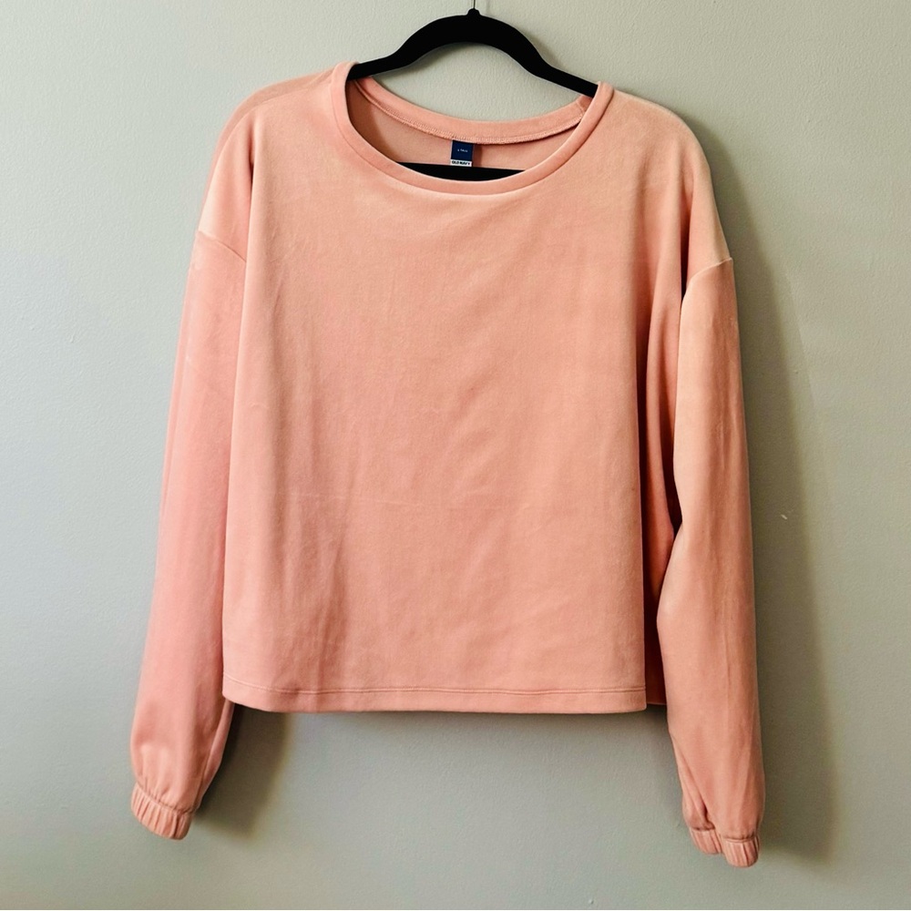 Old Navy Dusty Pink Velour Pajama Long Sleeve